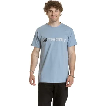 Pánská móda Meatfly pánské tričko Joe Stonewash | Šedá | Velikost XXL | 100% bavlna