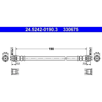 Brzdový systém Brzdová hadice ATE 24.5242-0190.3