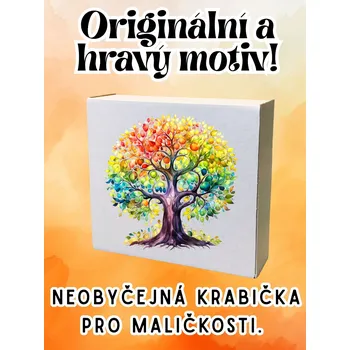 krabička s potiskem Krabička, s potiskem, STROM 1, 17,3x16x5,3 cm, 1 ks