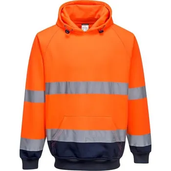 Pánské oblečení PortWest | Mikina s kapucí dvoubarevná - Orange/Navy / M / M / oranžová
