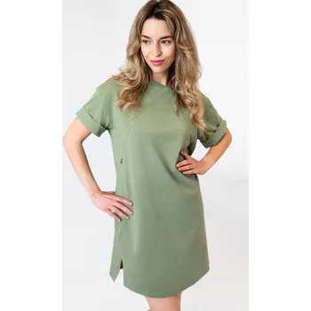 Těhotenské šaty MAMBI Kojicí šaty Sunlight khaky Velikost: L