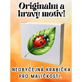 krabička s potiskem Krabička, s potiskem, BERUŠKA NA LISTĚ, 17,3x16x5,3 cm, 1 ks