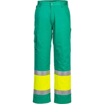 PortWest | Hi-Vis lehké dvoubarevné Combat kalhoty - Yellow/Teal / S / S / žlutá