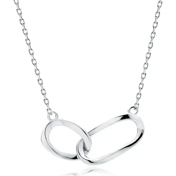 Náhrdelník Stříbrný náhrdelník se spojenými oválky - Meucci SLN072