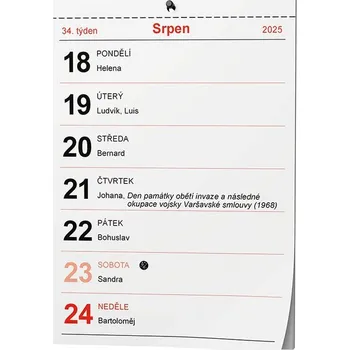 Kalendář Trhací kalendář 2025 - nástěnný kalendář