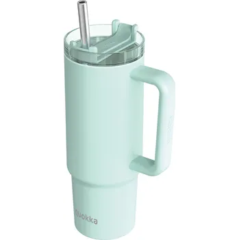 Termohrnek Termohrnek Stream s brčkem, 950ml, Quokka, světle zelený