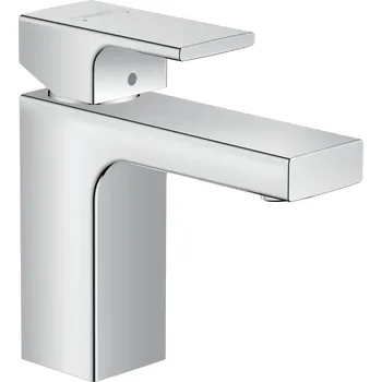 HANSGROHE Vernis Shape Umyvadlová Baterie 100 71569000 (Chrom Lesk), Bez Výpusti, Výška 15,2 cm, EcoSmart, AirPower, Hladké Tělo Barva: Chrom