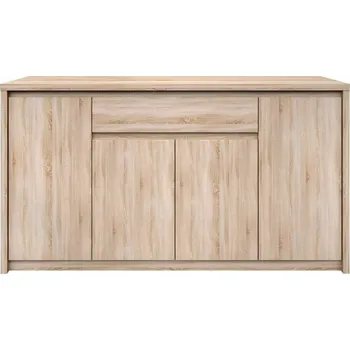 Komoda Skříňka NORTY TYP 11, dub Sonoma, tmavě oranžová