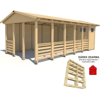 Zahradní altán Zahradní altán Herold A3366 AAX Plus s boční stěnou (3,1 + 15,8 m2)
