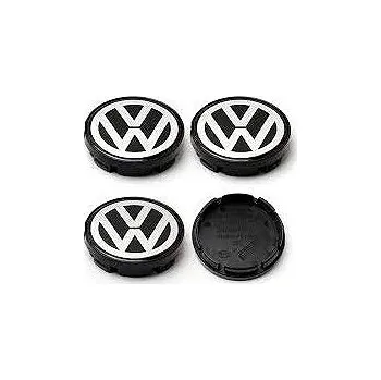 Tuning MJakes středové krytky kol 56 mm stříbrné retro placaté pro vozy VW VOLKSWAGEN