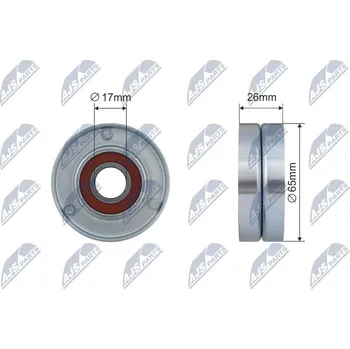 Vratná/vodicí kladka, klínový řemen NTY RNK-AU-049