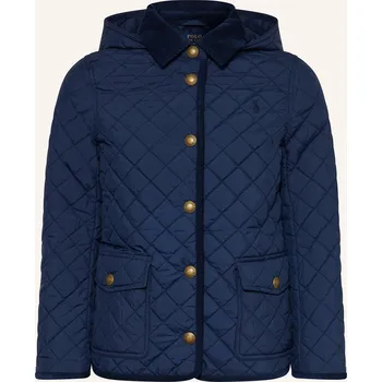 Dámský kabát Polo Ralph Lauren Dívčí Prošívaná Bunda, tmavě modrá, 146