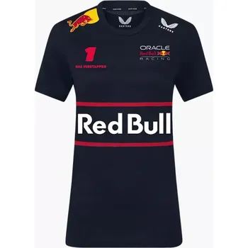Dámské týmové tričko Oracle Red Bull Racing s logy sponzorů - Max Verstappen - XS