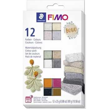 Modelovací hmota FIMO Efekt BOHO COLOR sada 12 barev po 25g.