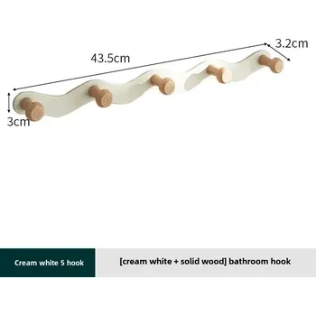 Polička do koupelny bez vrtání | Koupelnový regál a organizér - Pět háčků