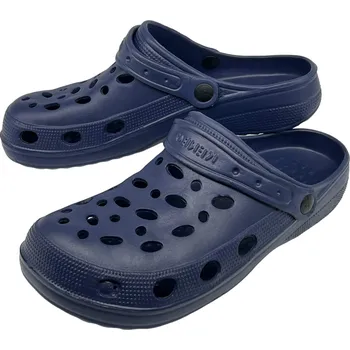 Pánské pantofle Adcz Pánské modré nadměrné gumové nazouváky Barva: Modrá, Velikost: 46