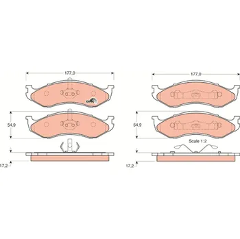 Brzdová destička Sada brzdových destiček, kotoučová brzda LUCAS GDB1153