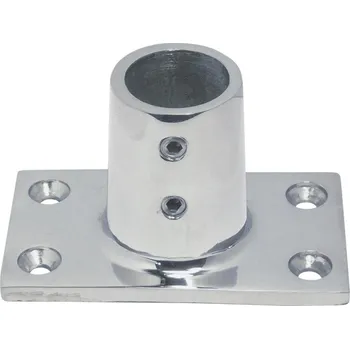 Obdélníková kovaná nerezová základna 90° pro trubku 25 mm