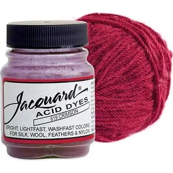 Speciální výtvarná barva Barva Jacquard Acid na vlnu a hedvábí odstín 619 Karmínová