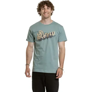 Pánská móda Meatfly pánské tričko Matal Dusty Mint | Modrá | Velikost XXL | 100% bavlna