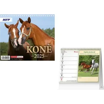 Kalendář Koně 2025 - stolní kalendář