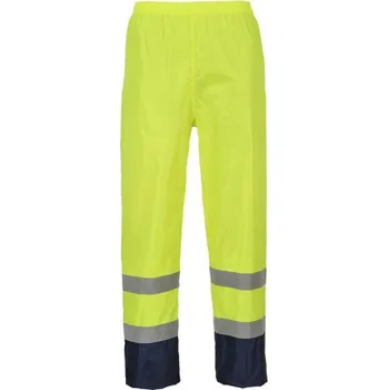PortWest | Kalhoty do deště Hi-Vis Classic Contrast - Yellow/Navy / XS / XS / žlutá