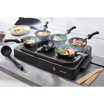 Pečicí pánev Silvercrest Mini Wokset 2‑in‑1 – wok + palačinkovač pro 6 osob, 1 000 W