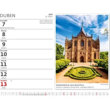 Kalendář Tipy na výlety 2025 - stolní kalendář