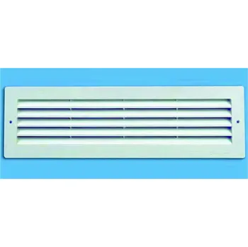 Větrací mřížka Edil Plast, Refax Mřížka plastová stěnová nebo do dveří 380x118 / do otvoru 345x80 mm bílá