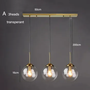 Moderní skleněné stropní svítidlo | Závěsné osvětlení - A 3 Transparentní1