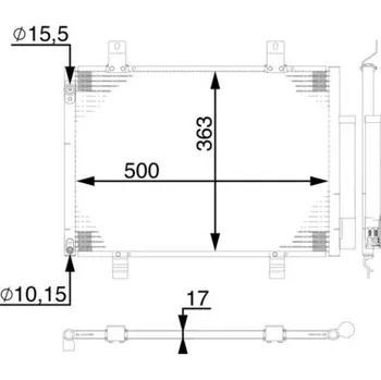 Ventilátor topení a klimatizace Kondenzátor klimatizace MAHLE ORIGINAL AC 77 000S