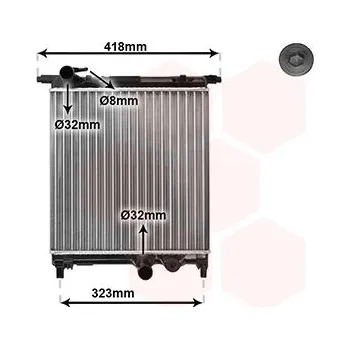 Motor automobilu Chladič, chlazení motoru VAN WEZEL 58002325