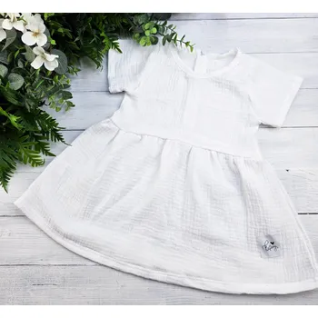 Dívčí šaty Kulišárny Dívčí letní princess šaty mušelín SNOW VELIKOST: 128