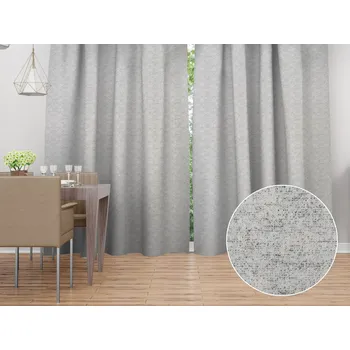 ubrus Dekorační závěs PML-118 Šedá režná 145x140 cm