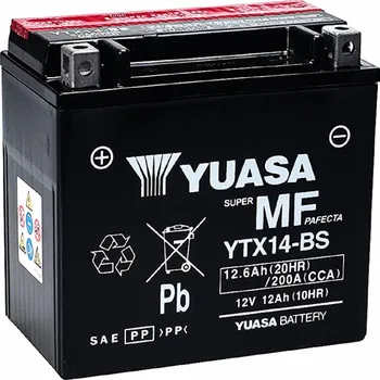 Autobaterie Yuasa – Super MF – Motobaterie Yuasa Super MF 12V, 12Ah, 200A, YTX14-BS – YTX14-BS – 12V – 12Ah – 200A