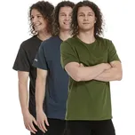Meatfly balení pánských triček Basic Multipack Charcoal Heather / Olive / Navy Heather | Šedá | Velikost L