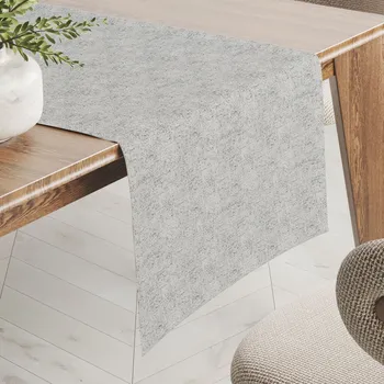 ubrus Dekorační běhoun na stůl PML-118 Šedá režná 20x160 cm