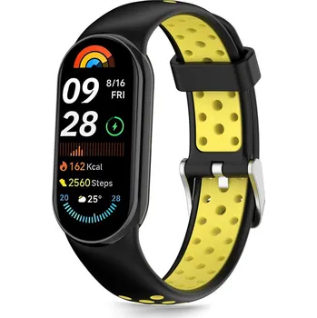 Řemínek na hodinky ŘEMÍNEK TECH-PROTECT ICONBAND AIR XIAOMI SMART BAND 8 / 9 / 10 / NFC BLACK/YELLOW