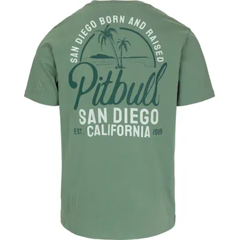 Pánské oblečení PitBull West Coast Tričko SAN DIEGO BORN - zelené - PWC_SANDIEGOBORN_GREEN Velikosti: M