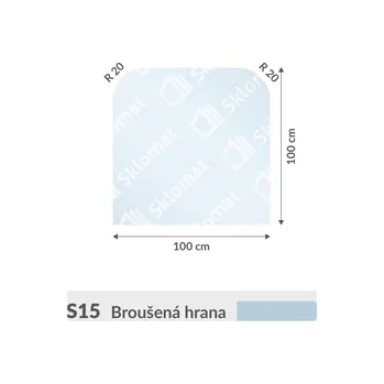 Zrcadlo S15 sklo pod kamna 10mm 100 x 100 cm