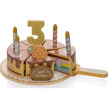 Dětská kuchyňka ZOPA Dřevěný narozeninový dort ZOPA Dřevěný Narozeninový Dort Set