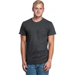 Pánské tričko Meatfly Striped Logo tmavě šedá L