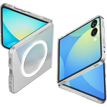 Pouzdro na mobilní telefon KRYT SPIGEN AIRSKIN MAG MAGSAFE GALAXY Z FLIP 7 CRYSTAL CLEAR/WHITE