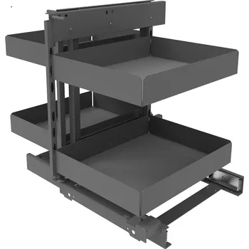 Cemux Corner Comfort Iron Line výsuvný rohový koš antracit