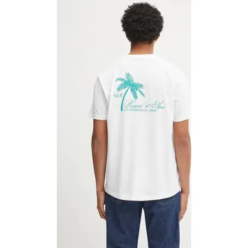 Bavlněné tričko Sporty & Rich Palms, XS, bílá, 00X