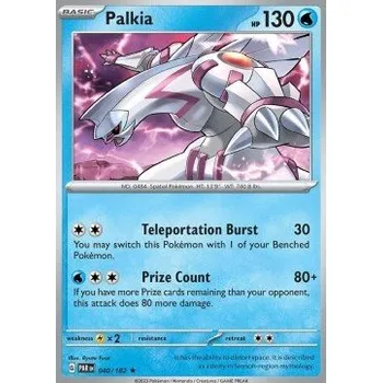 Sběratelská karetní hra Pokémon PAR 040/182 Palkia - Paradox Rift Stav: Near Mint, Verze: REVERSE HOLO
