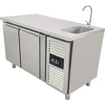 vasegastro Chladicí stůl s dřezem 1360 × 700 × 860 mm