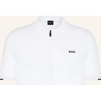 Pánské oblečení Boss Pánská Úpletová Polokošile Ever, bílá, XL