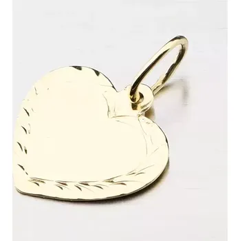 Přívěsek Dámský přívěsek žluté zlato 585 ve tvaru srdce s gravírováním 322P-131038