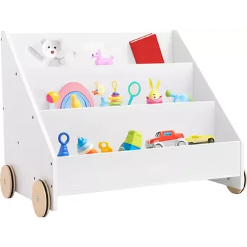 Knihovna Dětská knihovna s kolečky BERUS - bílá - SLEVA 3% s kodem radost25